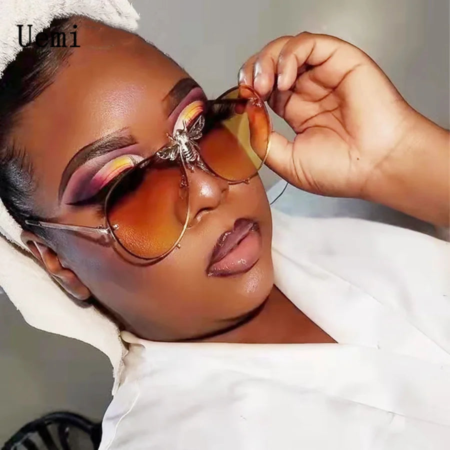 2022 Fashion Modern Oversized Sunglasses for Women Men Luxury Designer Sun Glasses Bee Decoration Trengding Shades UV400